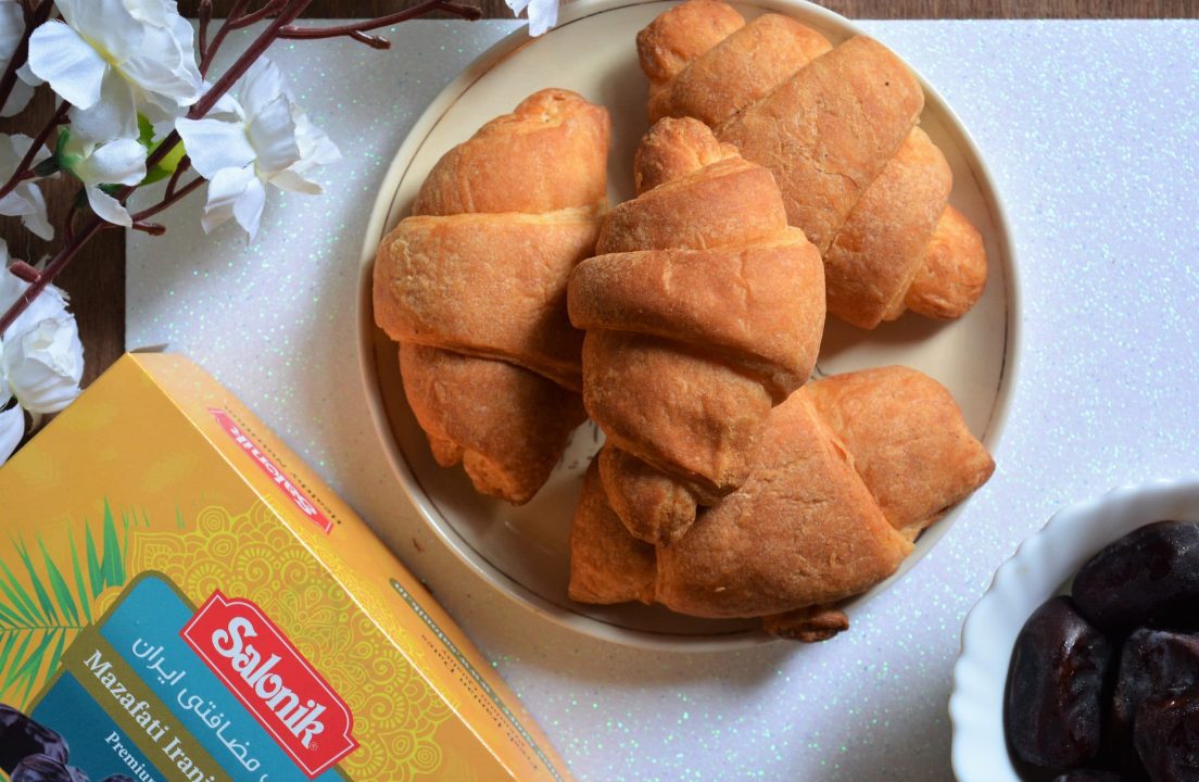 Mazafati Dates Stuffed Croissants